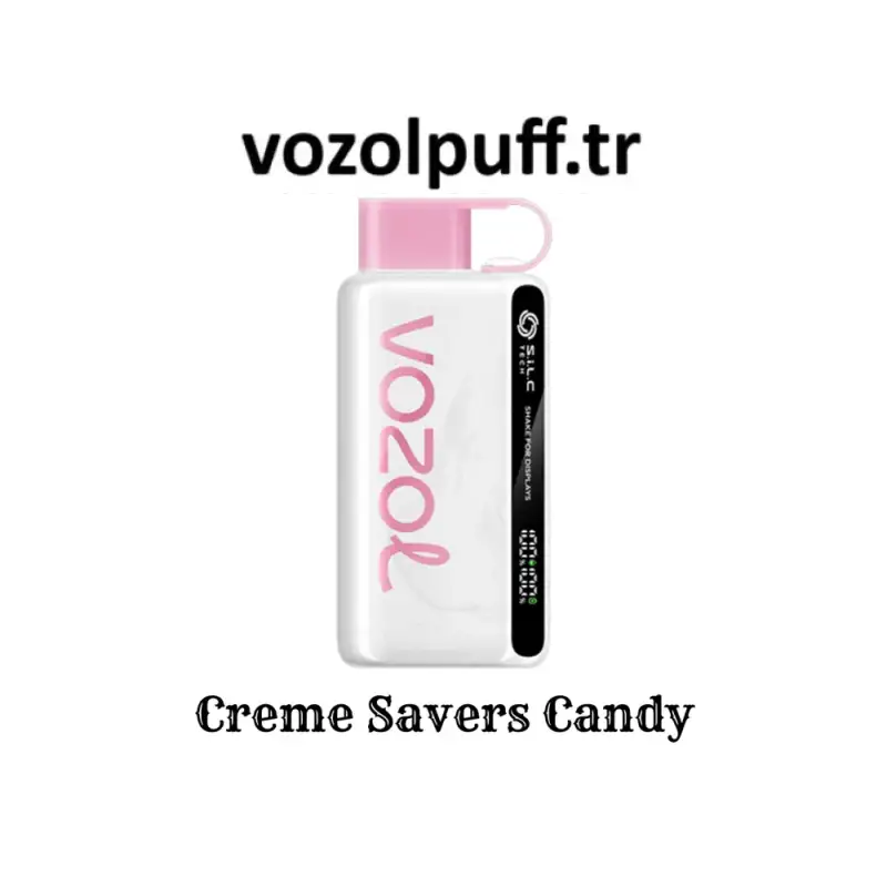 Beyaz su şişesi pembe detaylarla, Creme Savers Candy - Star 12000 Vazol ürününde