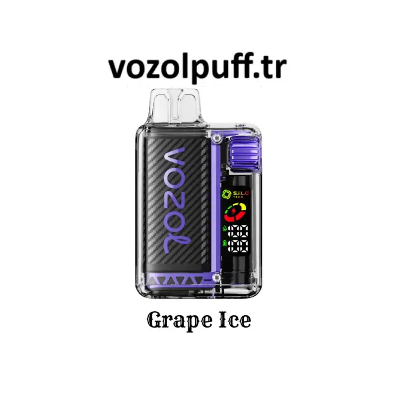 Mor menekşeli ve şeffaf Vape cihazı Grape Ice - Vista 20000 Vazol ile birlikte