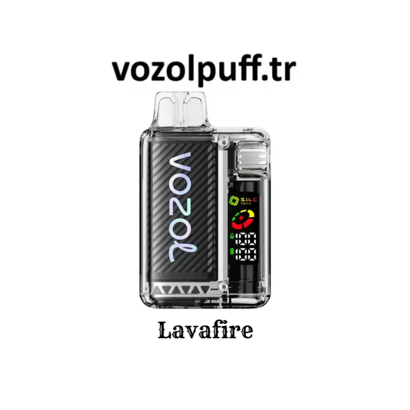 Şeffaf vape cihazı ve dijital ekran ile Lavafire - Vista 20000 Vazol, Vozol Puff