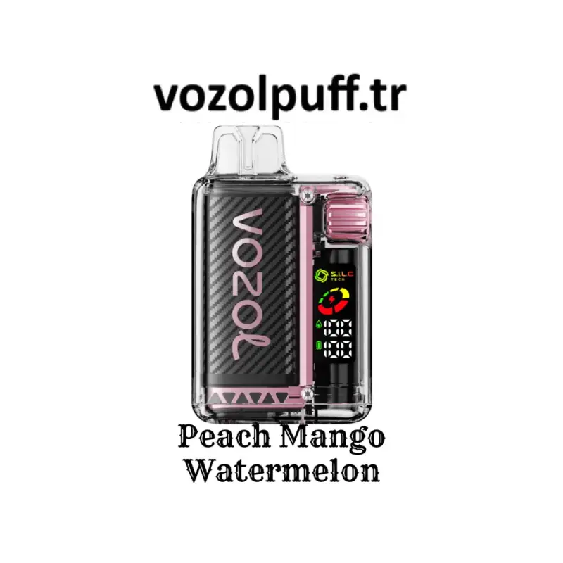 Vozol puff dijital ekran, Peach Mango Watermelon - Vista 20000 Vazol