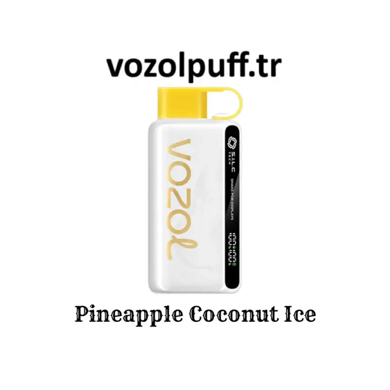 Beyaz vape, sarı kapaklı, Pineapple Coconut Ice - Star 12000 Vazol ürünü