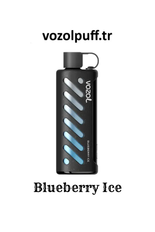 Siyah mavi aksanlı vape cihazı, Blueberry Ice - Vazol Gear Shisha 25000