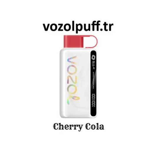 Beyaz vape cihazı ve kırmızı kap ile Cherry Cola - Star 12000 Vazol görüntüsü