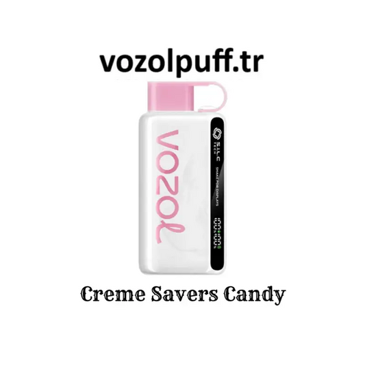 Beyaz su şişesi pembe detaylarla, Creme Savers Candy - Star 12000 Vazol ürününde