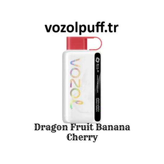 Beyaz vape kırmızı ağızlık ile Dragon Fruit Banana Cherry - Star 12000 Vazol ürünü