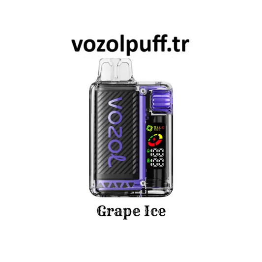 Mor menekşeli ve şeffaf Vape cihazı Grape Ice - Vista 20000 Vazol ile birlikte