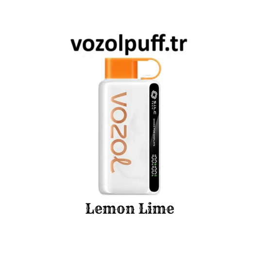 Beyaz rekatngüler vape, turuncu detaylarla Lemon Lime - Star 12000 Vazol puff