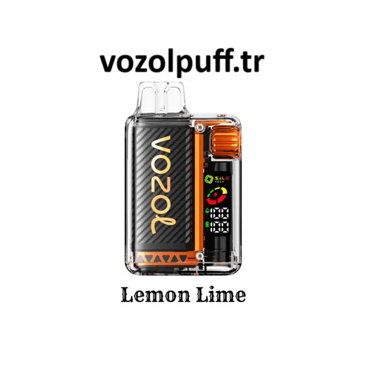 Şeffaf dijital ekranlı Lemon Lime - Vista 20000 Vazol vape cihazı, vozol puff deneyimi