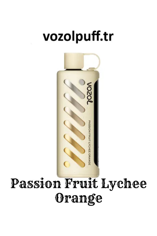 Bej ve siyah vape cihazı, Passion Fruit Lychee Orange - Vazol Gear Shisha 25000