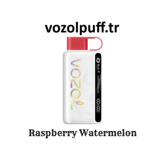 Beyaz kırmızı kaplı Vazol puff, Raspberry Watermelon aromasıyla dikkat çekiyor