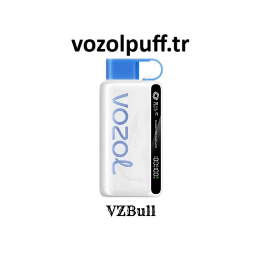 VZBull Star 12000 Vazol beyaz vape, mavi kapak ile vozol puff deneyimi sunuyor